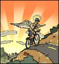 Biker with wings